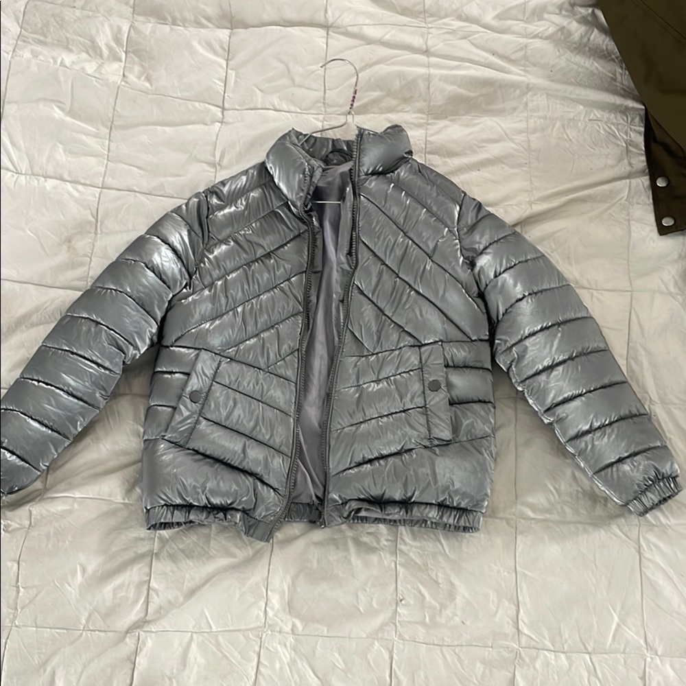 Silver Puffer Jacket Zara